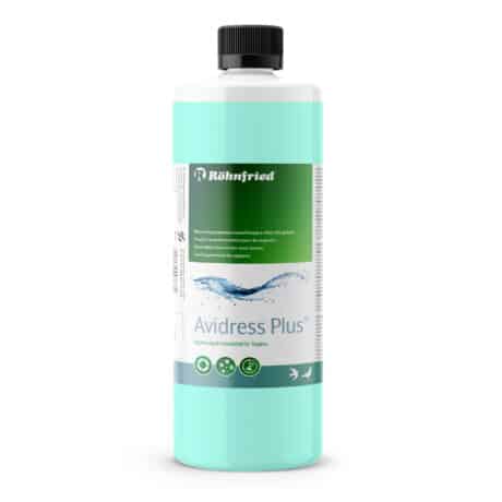 בקבוק Avidress Plus 1000 מ"ל – תוסף תזונה לשיפור מי שתייה PH לציפורים וארנבים