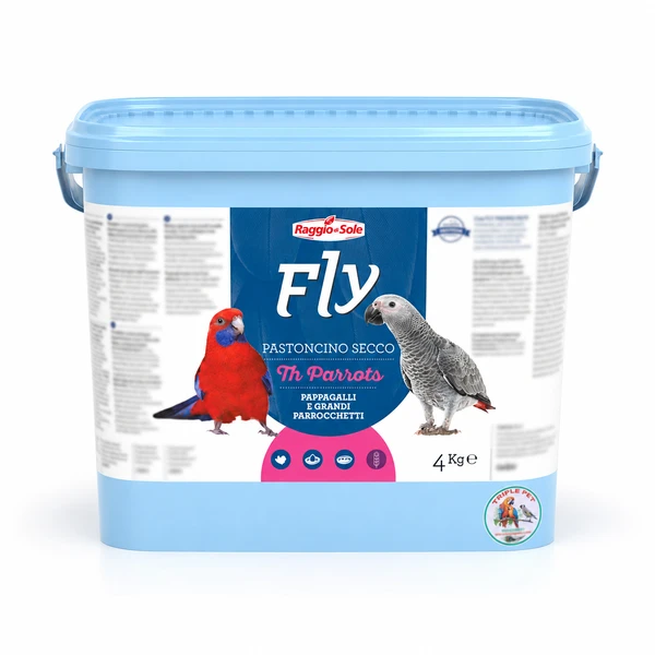 מזון ביצים יבש לתוכים פליי 4 קילו FLY TH Parrots עם לוגו טריפל פט