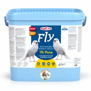 מזון ביצים לבן יבש פליי FLY TH Puro 4 ק״ג בדלי כחול עם לוגו טריפל פט