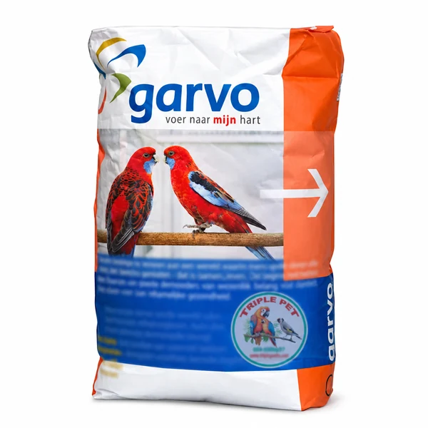 זרעים לפרקיטים גדולים GARVO 5342 – שק גרבו עם רוזלות מודפסות ולוגו טריפל פט