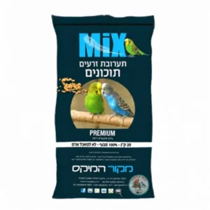 מקור המיקס לתוכונים – שק MIX פרימיום 20 ק״ג עם תוכון ירוק וכחול ולוגו טריפל פט