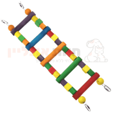 צעצוע לתוכי מעץ - משחק תלייה לתוכים בצורת סולם ענק