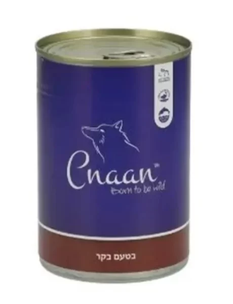 שימורים לכלבים כנען - אוכל רטוב איכותי ומזין לכלב בטעם בקר