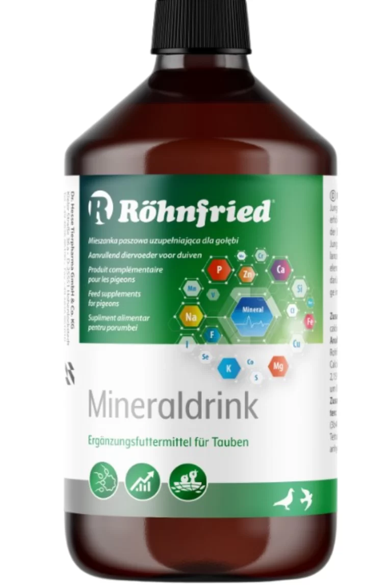 בקבוק ROHNFRIED Mineraldrink 500 מ"ל – תוסף מינרלים נוזלי לציפורים ועופות