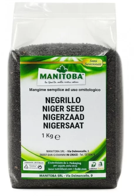 זרעי ניגר לציפורים MANITOBA 1 ק"ג אריזה קטנה