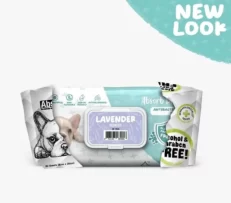 מטליות אנטיבקטריאליות לחתולים ולכלבים בניחוח לבנדר