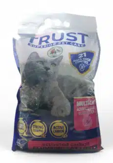 חול מתגבש לחתולים עם פחם פעיל טראסט 10 ליטר מולטיקט – Trust Multi Cat