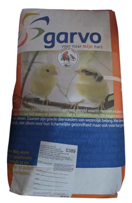 מזון לכנרים ללא זרעי לפתית – אוכל של גרבו שק 20 ק"ג | GARVO 5386