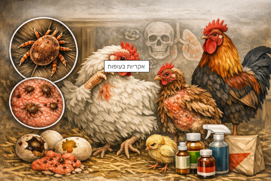 אקריות בעופות גורמות גירוד בציפור