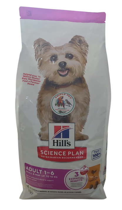 אוכל לכלב גזע קטן של הילס עוף Hill's Science Plan Adult 1–6