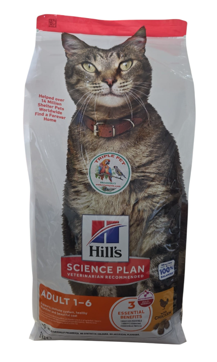 מזון הילס לחתול בוגר עוף Hill's Science Plan Adult Chicken
