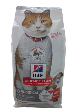 אוכל לחתול מסורס טעם סלמון הילס סטרילייזד Hill's Science Plan