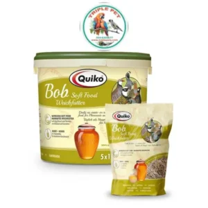 Quiko Bob מזון רך לפסיונים ולשלווים באריזות 1 ו־5 ק״ג