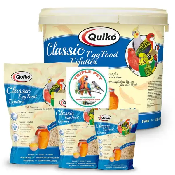 Quiko Classic מזון ביצים צהוב לציפורים 1 ו־5 ק״ג
