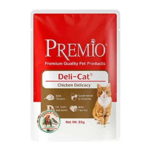 פרמיו פאוץ עוף בג'לי לחתול בוגר 85 גרם PREMIO Deli-Cat