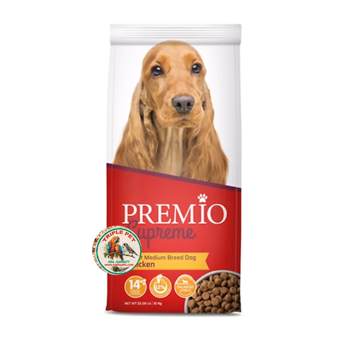 פרמיו סופרים עוף לכלב בוגר PREMIO Supreme 2 ו־10 ק״ג