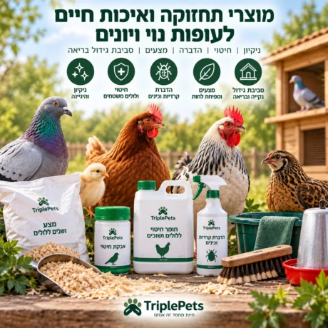 מוצרי תחזוקה ואיכות חיים לעופות נוי ויונים