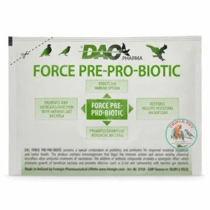 פרוביוטיקה ופרה ביוטיקה DAC Force Pre-Pro-Biotic – שקית פרוביוטיקה 10 גרם לתחזוקת פלורת המעיים, הוראות מינון פרוביוטיקה ולוגו טריפל פט
