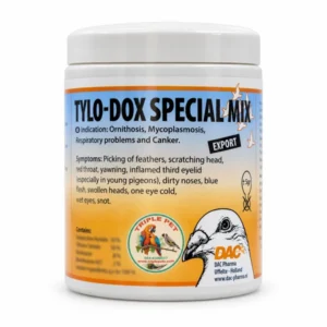 תערובת למערכת הנשימה DAC Tylo-Dox Special Mix – טילו דוקס 100 גרם; דוקסיציקלין וטילוסין לצד רכיבים נוספים, מידע על מינון טילו דוקס בעמוד