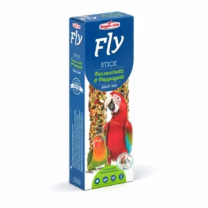 מקלות פירות לתוכים ופרקטים FLY Fruit Mix באריזה של 150 גרם