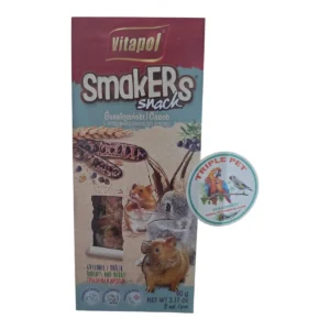 חטיף חרוב למכרסמים ויטאפול Smakers Carob באריזה של 2 מקלות